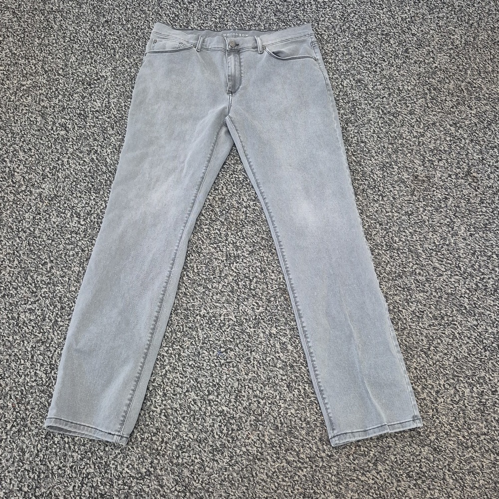 Mott And Bow Jeans Men 34x34 Gray Straight Fit Denim Cotton Stretch Denim Modern